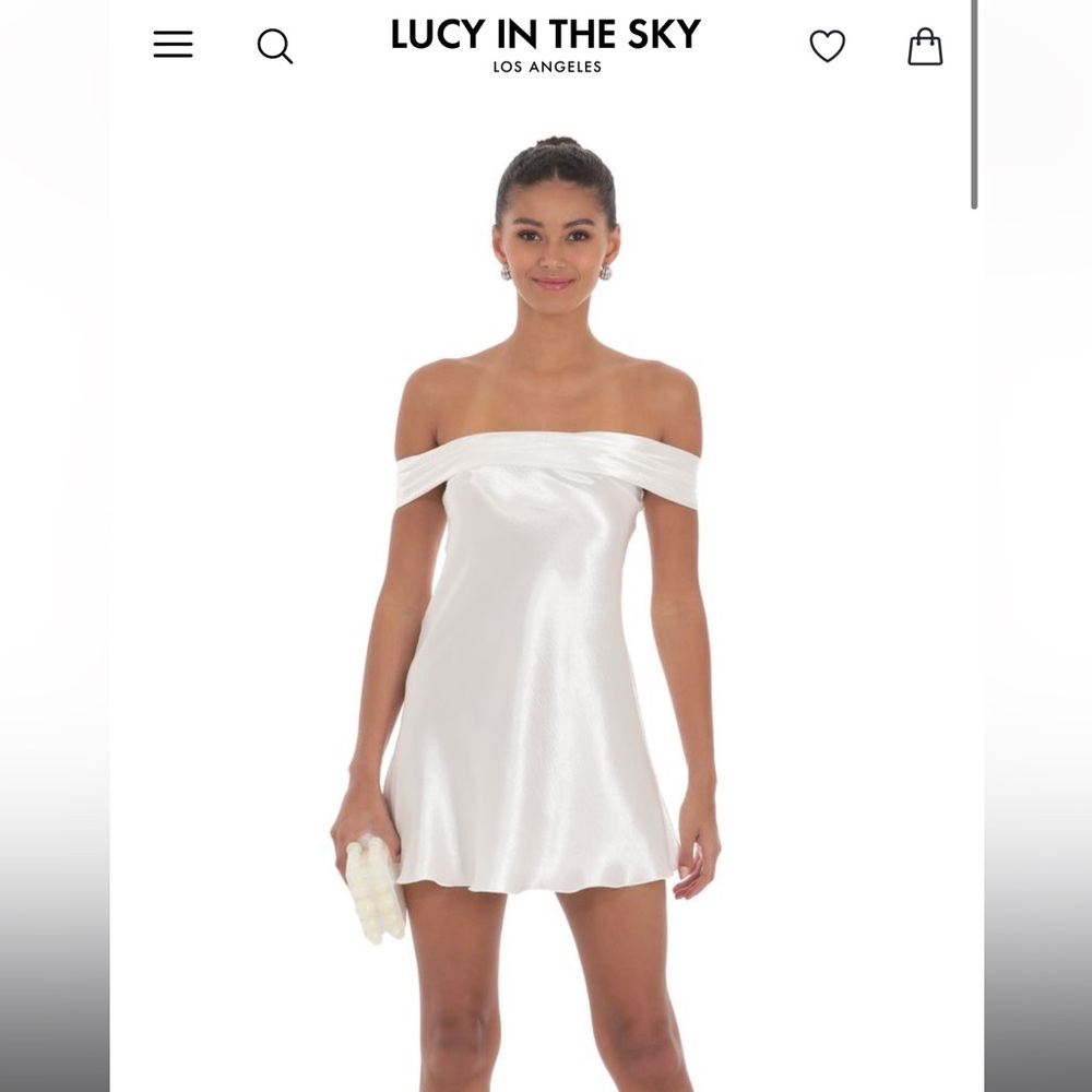 Lucy in the Sky White Satin Dress